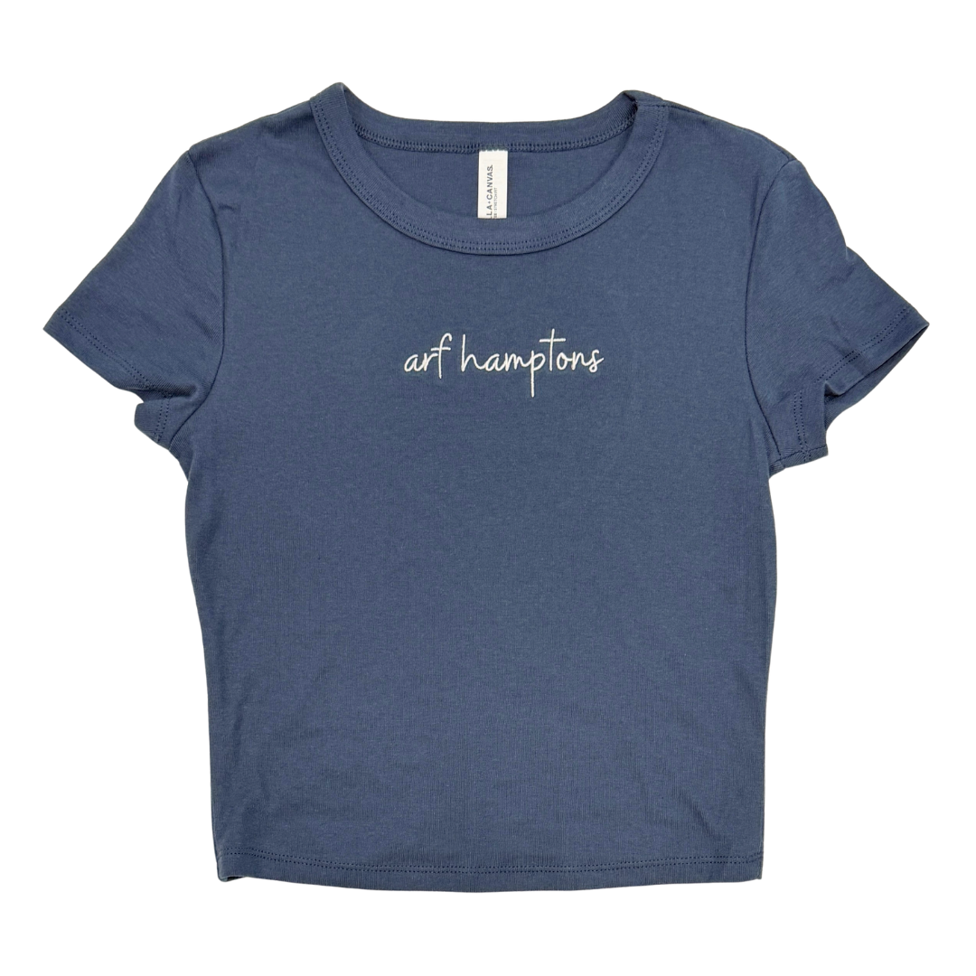 arf hamptons Women's Navy Cropped Tee