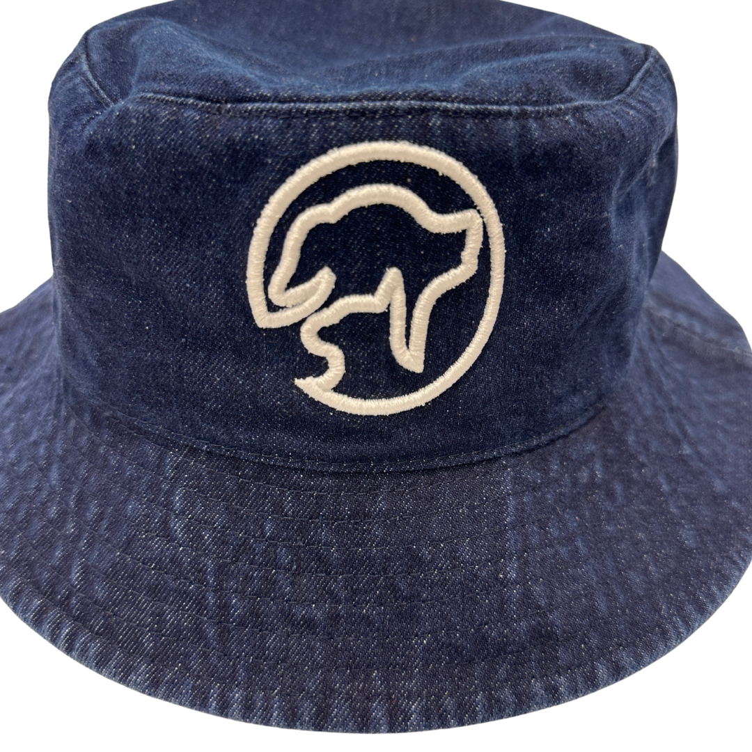 Indigo Denim Silhouette Bucket Hat