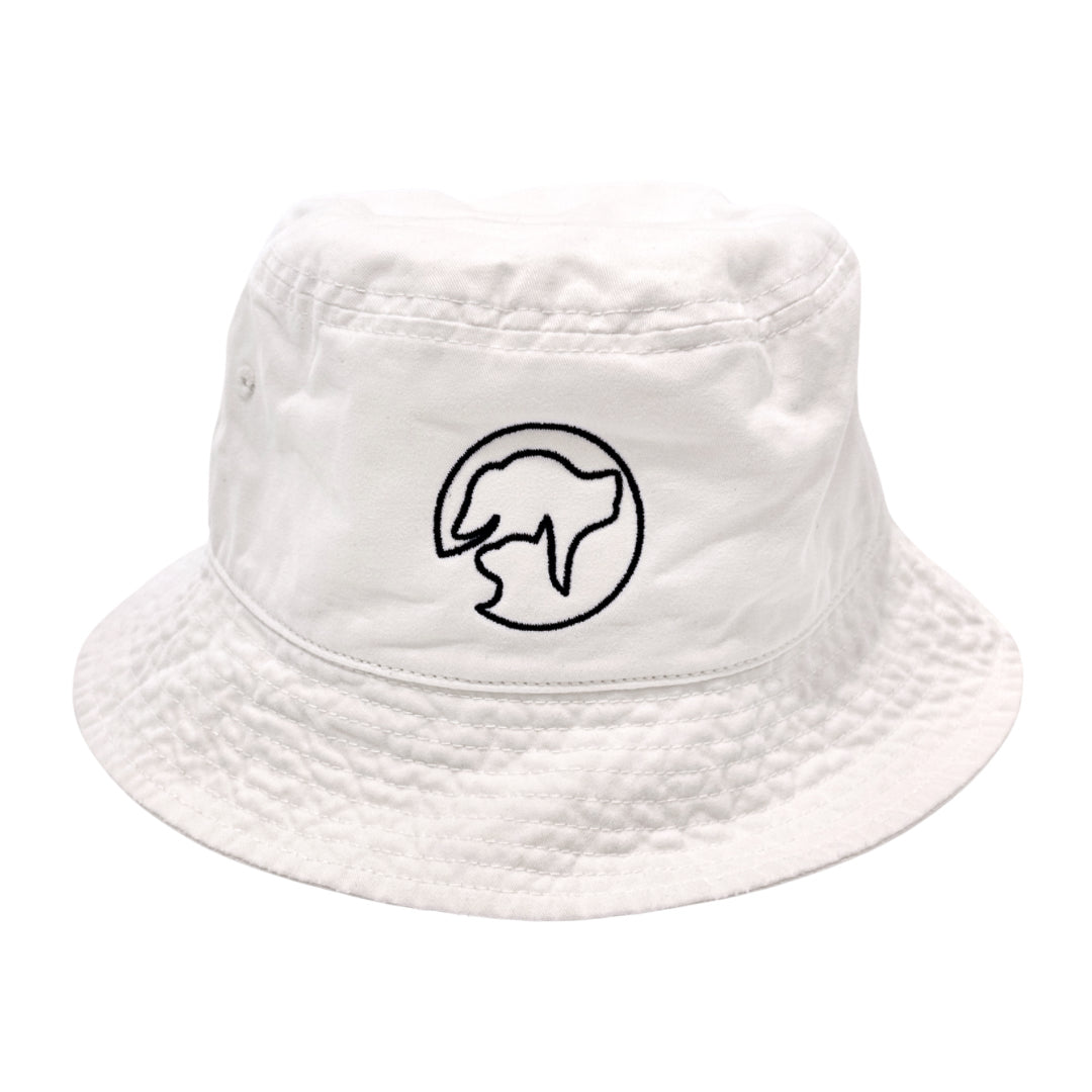 White Silhouette Bucket Hat