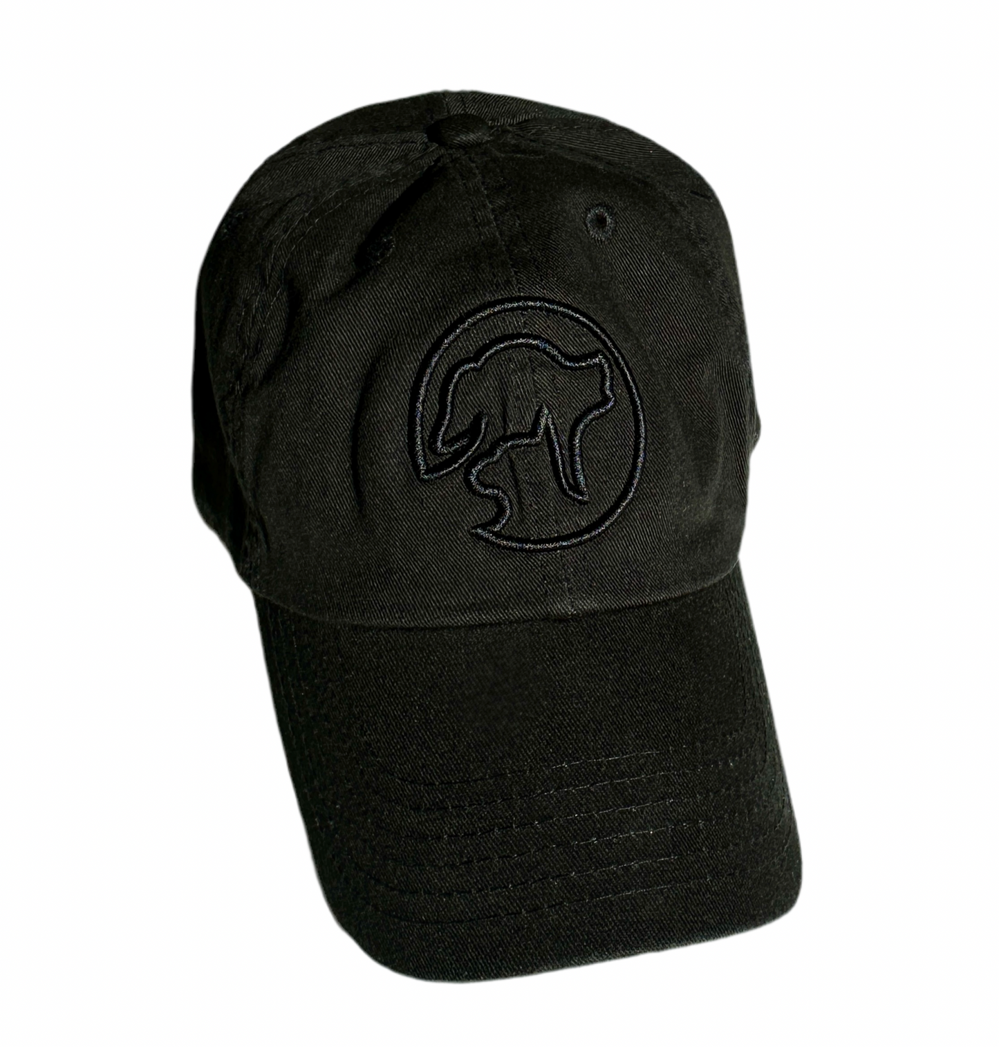 Black Puff Silhouette Dad Hat