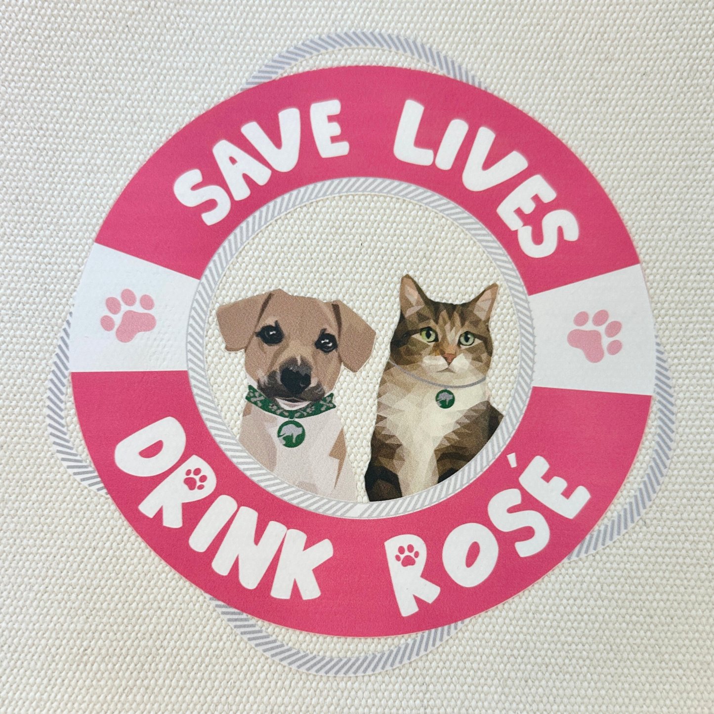 Rescues & Rosé Boat Tote - FINAL SALE