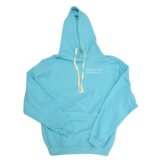 Support Your Local Shelter Blue Hoodie