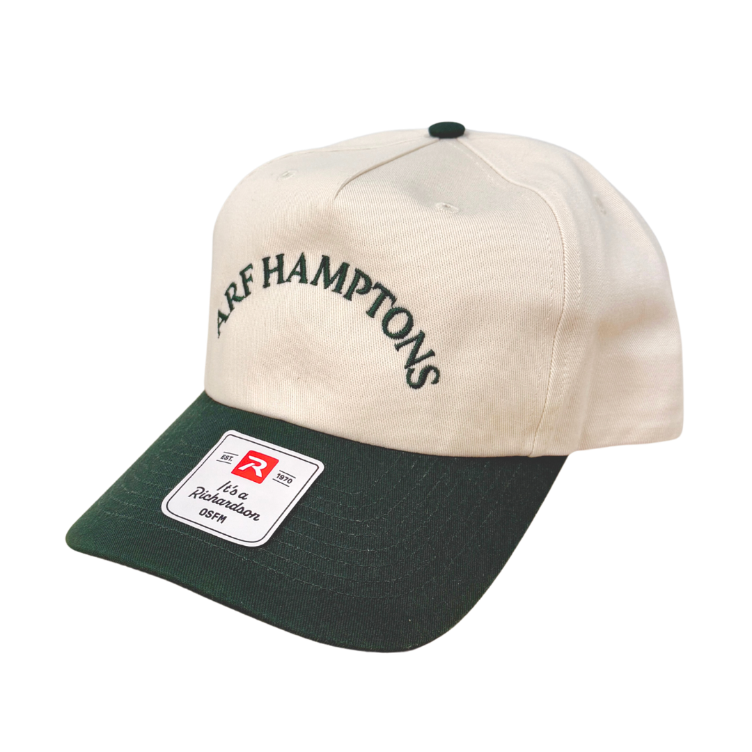 Curved ARF HAMPTONS Green & Cream Gramps Hat