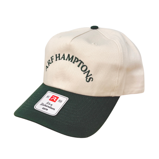 Curved ARF HAMPTONS Green & Cream Gramps Hat