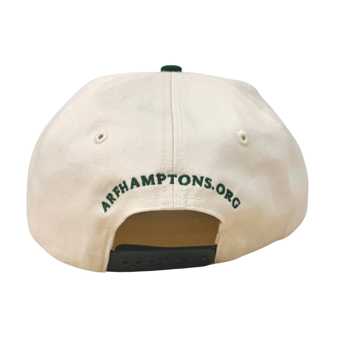 Curved ARF HAMPTONS Green & Cream Gramps Hat