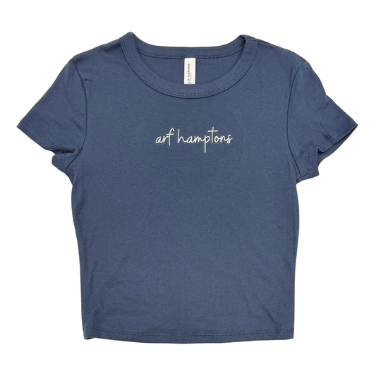 arf hamptons Women's Navy Cropped Tee