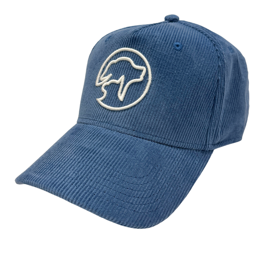 Blue Corduroy Silhouette Trucker Hat