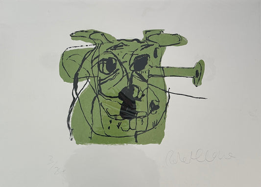 Green Crazy Dog 3/20 Print by Robert James Clarke