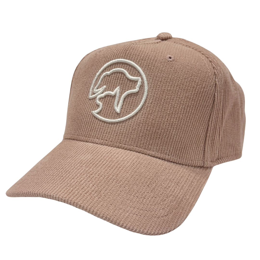 Pink Corduroy Silhouette Trucker Hat