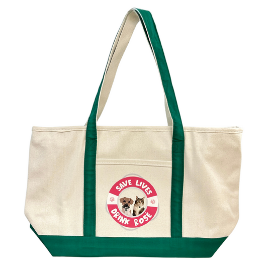 Rescues & Rosé Boat Tote